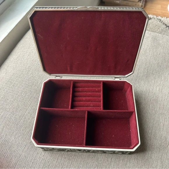 Vintage 70's Godinger Silver Jewelry Box